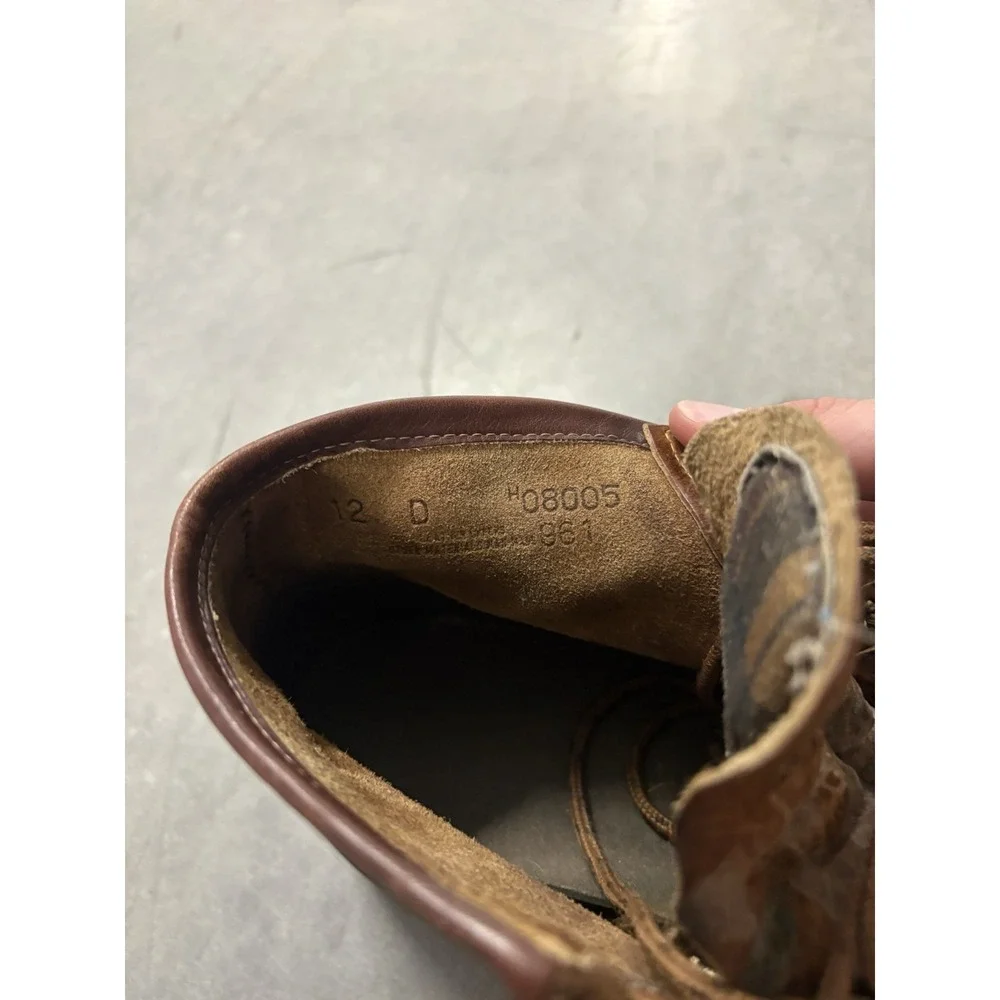 Red Wings Vintage 90s Comfort Sole Brown Lace Up Work Boot Mens 12 D 08005